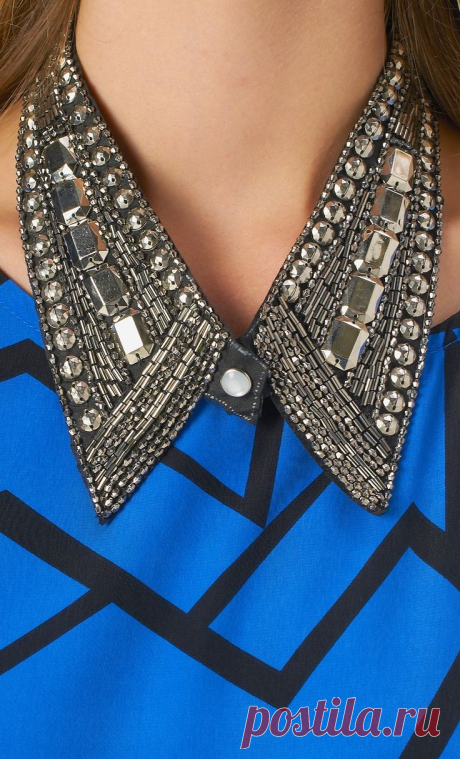 (87) embellished collar necklace | Beaded collars