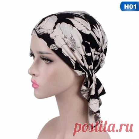 335р-Мусульманской тюрбане Hat химио Cap Beanie тюрбан для волос для женщин дамы хлопок Исламский хиджаб Cap – купить по низким ценам в интернет-магазине Joom