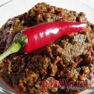 РЕЦЕПТ ГОРЬКОЙ МЕГРЕЛЬСКОЙ АДЖИКИ