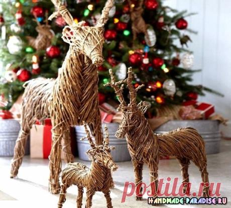 Новогодние елочные украшения из веток - Handmade-Paradise