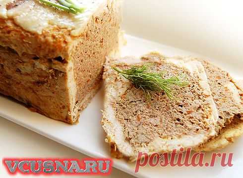 ПАШТЕТ В КУРИНОМ ФИЛЕ, ЗАПЕЧЕННЫЙ.