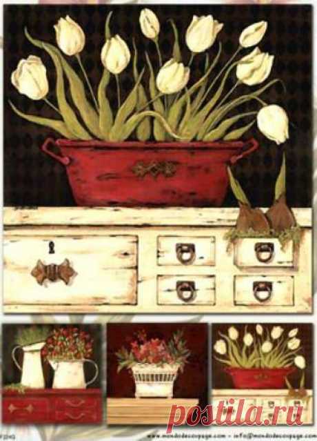 Рисовая бумага с рисунком, арт.F224 ― HandMadeDecor