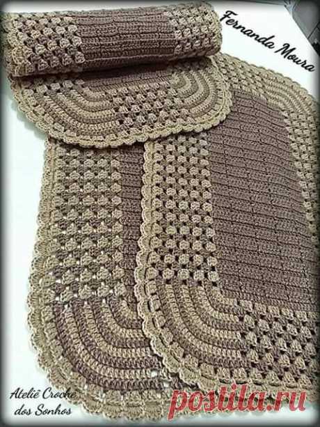 Tapete de crochet jogo