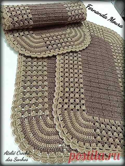Tapete de crochet jogo