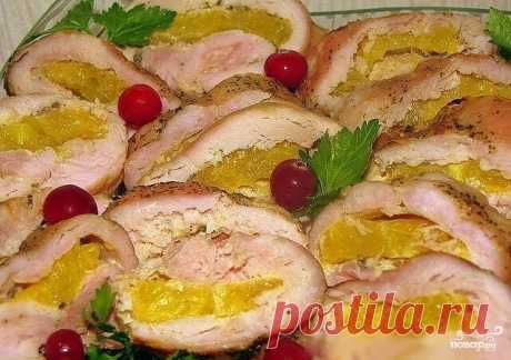 Куриный рулет с чесноком