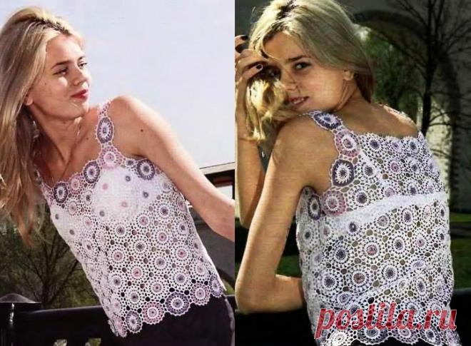 CROCHET  TOP. CROCHET  TOP.  FREE DIAGRAM.