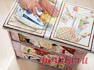 Если лоскутки тканей, остатки лент и пуговицы использовать для декорирования мебели, то получится... - Ярмарка Мастеров - ручная работа, handmade