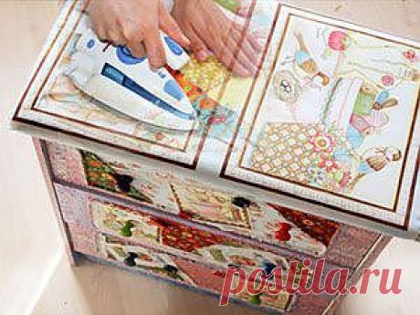 Если лоскутки тканей, остатки лент и пуговицы использовать для декорирования мебели, то получится... - Ярмарка Мастеров - ручная работа, handmade