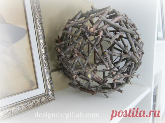 Делаем декоративный шар из веточек. — Сделай сам, идеи для творчества - DIY Ideas