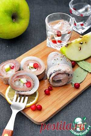 Рольмопс с яблоком и брусникой - кулинарный рецепт