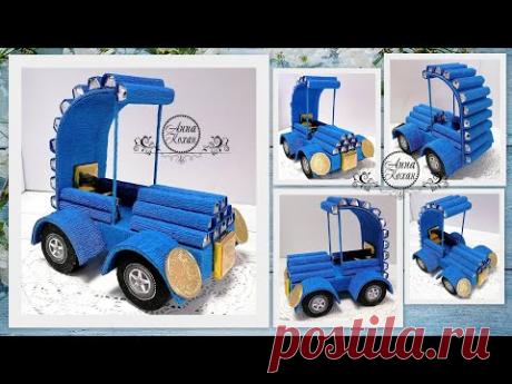 DIY🚙МАШИНА ИЗ ШОКОЛАДА ВДОХНОВЕНИЕ🚙ПОДАРОК МАЛЬЧИКУ НА 23 ФЕВРАЛЯ🚙Машина из конфет своими руками🚙