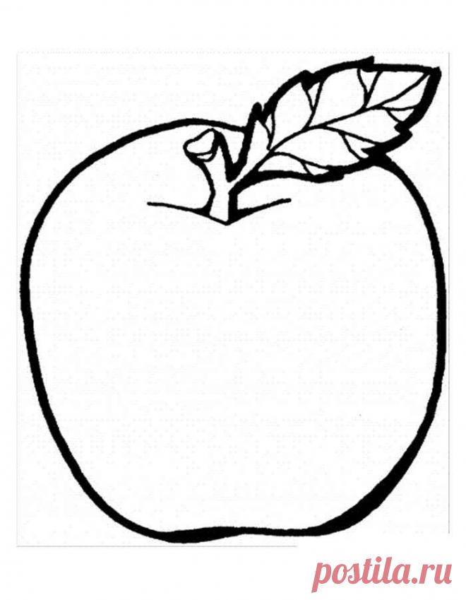 Картинка раскраски яблока (35 фото) ⭐ Забавник