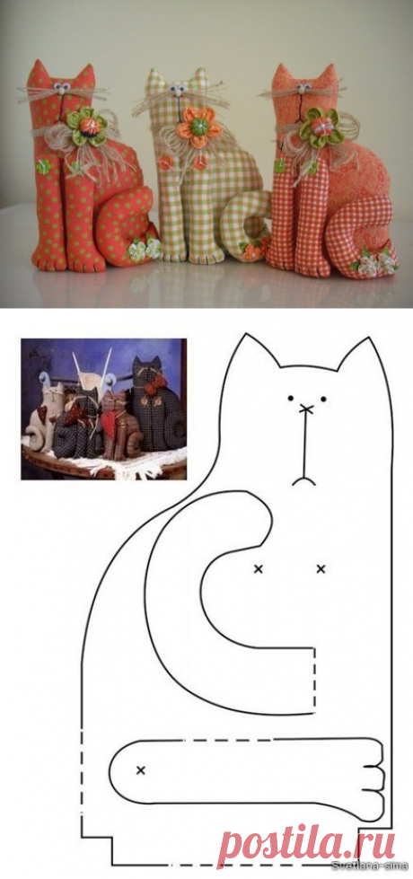 &gt;Кошечки-коты из лоскутов