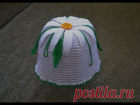 Детская шапочка &quot;Ромашка&quot; (Children beanie &quot;daisy&quot;) — Яндекс.Видео