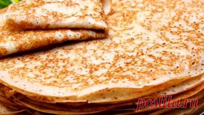 Самые Вкусные На Кефире Тонкие с Дырочками Блины. Объедение Просто!