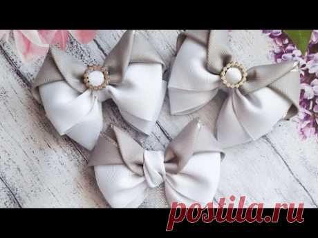 Красивые школьные бантики🎀 Школьный набор МК  👌 Канзаши МК #школа#бантикившколу#бантикимк