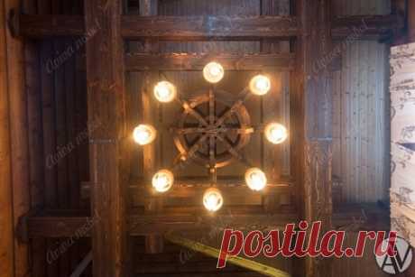 Люстры из дерева от производителя. Деревянные люстры под старину.