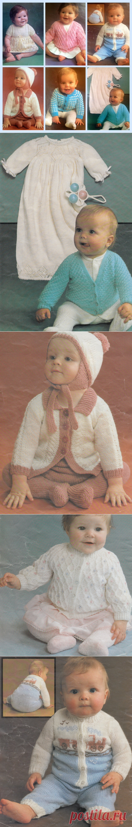vintage baby knitting pattern booklet PDF baby cardigans hats