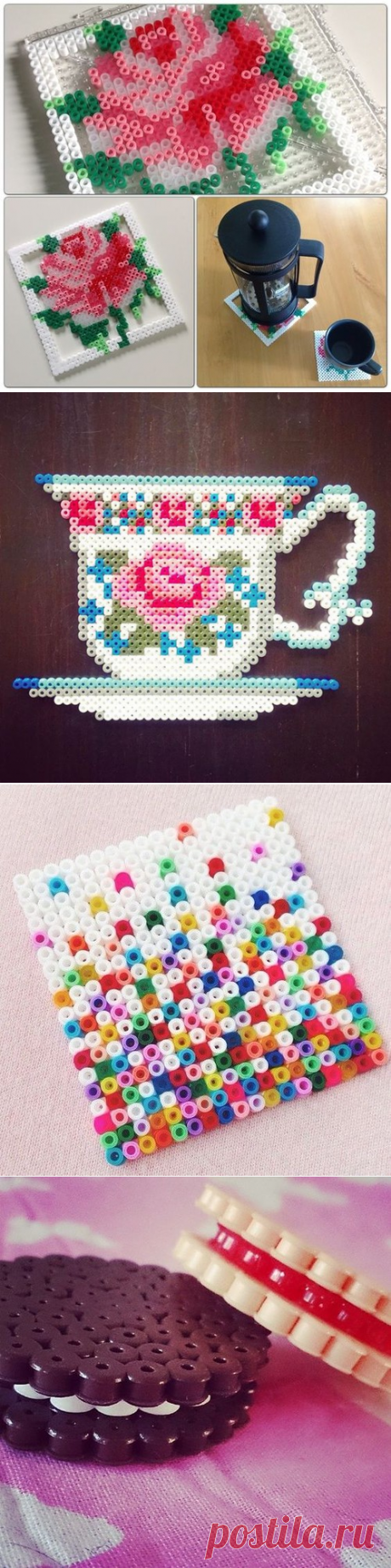 Подставки под горячее из термобусин - Домашний hand-made