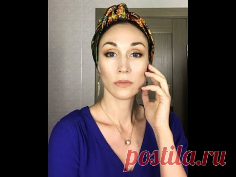 ЭЛЕМЕНТАРНОЕ повязание платка на голову. ЧИТАЕМ ОПИСАНИЕ ПОД ВИДЕО!