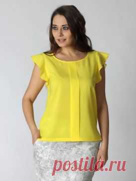 Блузка из ткани "шелк" прямого силуэта. 
Рукав "крыло". 
Горловина с округлым вырезом.
Ткань : 60%-Вискоза, 37%-ПЭ,3% Лайкра
Размеры 48-56