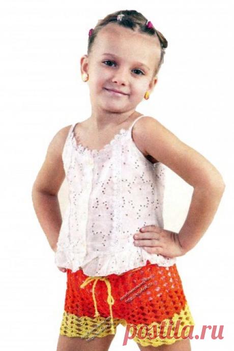 Ажурные шорты для девочки