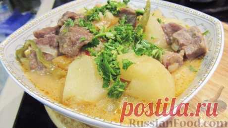 Рецепт: Домашнее рагу с мясом и картофелем &quot;Закинул и забыл&quot; (в горшочке) на RussianFood.com
