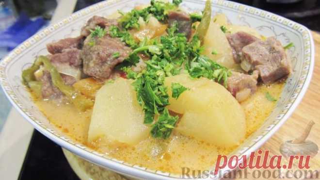 Рецепт: Домашнее рагу с мясом и картофелем 