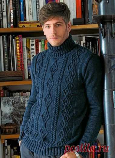 Men's hand knitted sweater