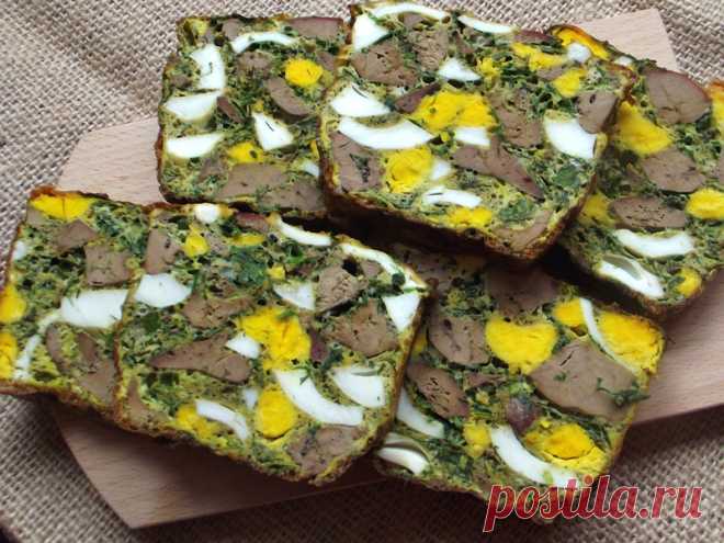 Террин из куриной печени
Отличная быстрая закуска из куриной печени, зелени и яиц.