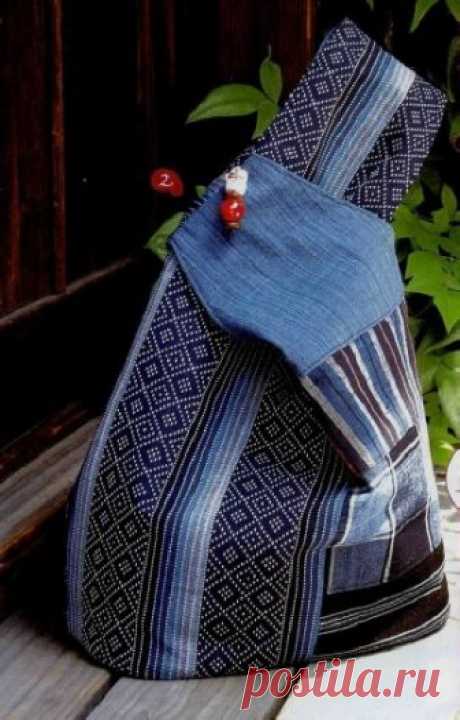 Шьем простую сумку из джинсов