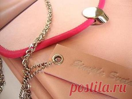 Обработка кожаным руликом крышки сумки - Ярмарка Мастеров - ручная работа, handmade