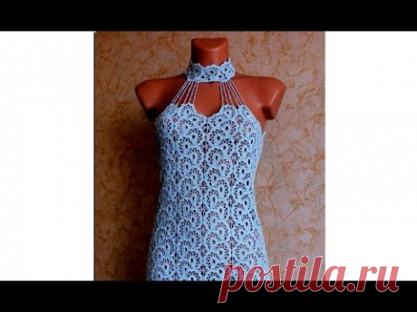 Потрясающее платье из ленточного кружева. Видео