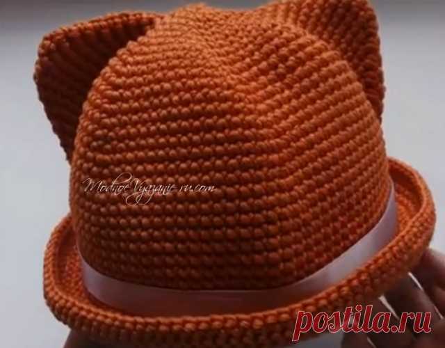 Как вязать шапочки с ушками крючком - Crochet Modnoe Vyazanie