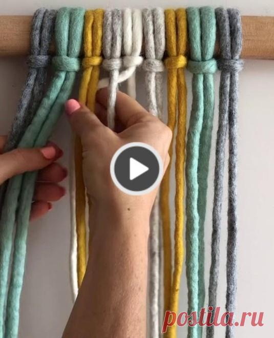 How to weave  continuous weave macrame