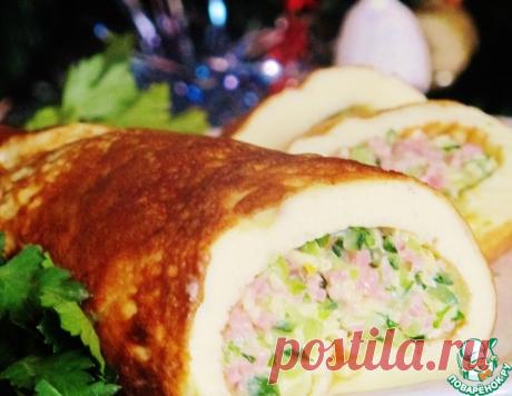 Рулет с салатом из ветчины – кулинарный рецепт