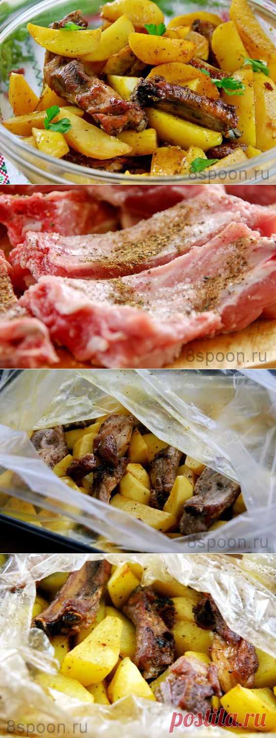 Свиные ребрышки с картошкой в духовке