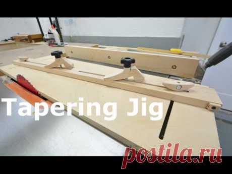 Sense I replaced my table saw I have not had a tapering jig as my old one didn’t work on the new saw. This week i decided to build a jig that features homema...