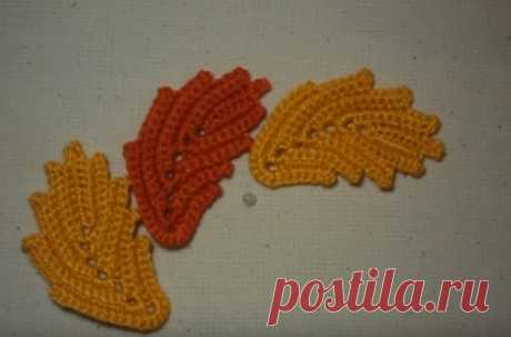 Ирландское кружево. Мотивы - листики и пёрышки