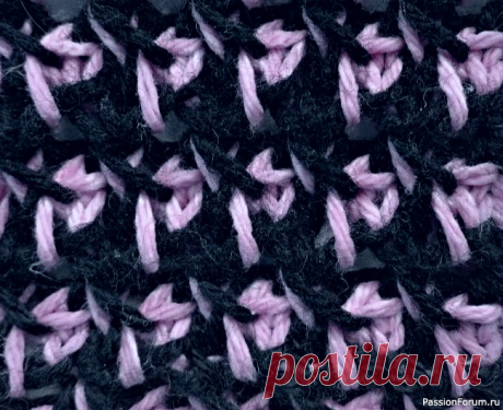 Узор "Иероглиф на сетке-2''. Видео МК | Вязание спицами для начинающих В сравнении с первым вариантом этого узора,- пряжу надо просто поменять местами.
