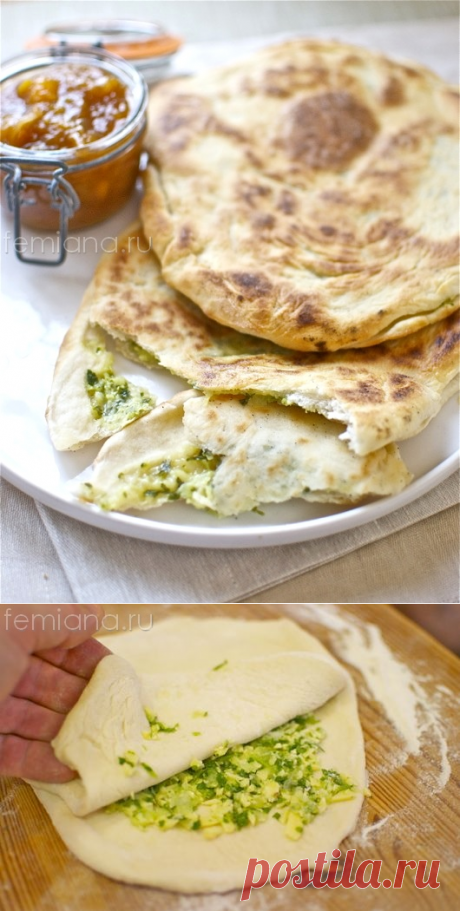 Индийская лепешка наан с сыром, зеленью и чесноком (просто, быстро, вкусно) | FEMIANA