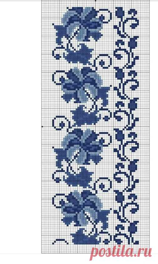 Вяжем красивые гжельские узоры спицами. Схемы. | Всё в жизни связано. | Яндекс Дзен