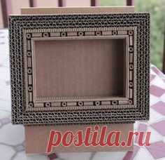 NOTE: Useful cardboard base for many crafts<3 Marco realizado con cartón | Мастер-классы