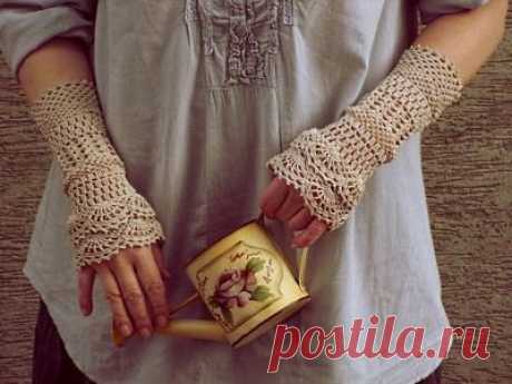 Ажурные митенки крючком в стиле бохо. | Mastercrochet.ru. Сайт о вязании, заработке и жизни.