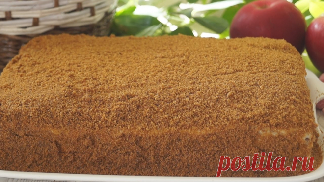 Необычный медовик без раскатки коржей! Получается безумно вкусный и ароматный.