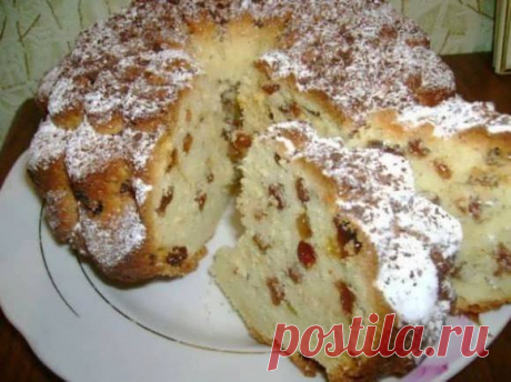 Восхитительный сметанный кекс с изюмом для вечернего чаепития! Коронное блюдо моей мамы!