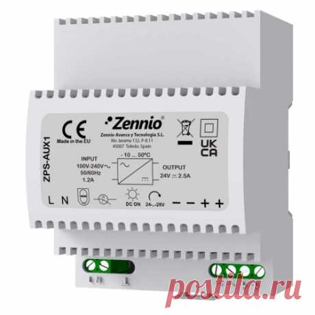 Источник питания Zennio ZPS-AUX1 Power Supply 24VDC 2A — надёжное питание шины KNX | ТЦ Люкс