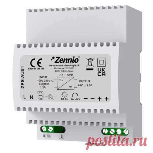 Источник питания Zennio ZPS-AUX1 Power Supply 24VDC 2A — надёжное питание шины KNX | ТЦ Люкс