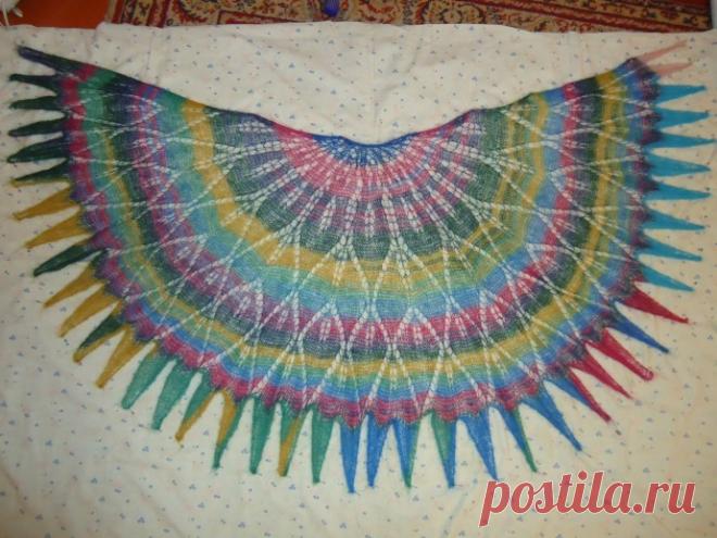 цветочная поляна - шаль