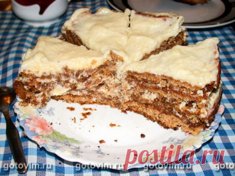 Торт медовый с грецкими орехами / Готовим.РУ